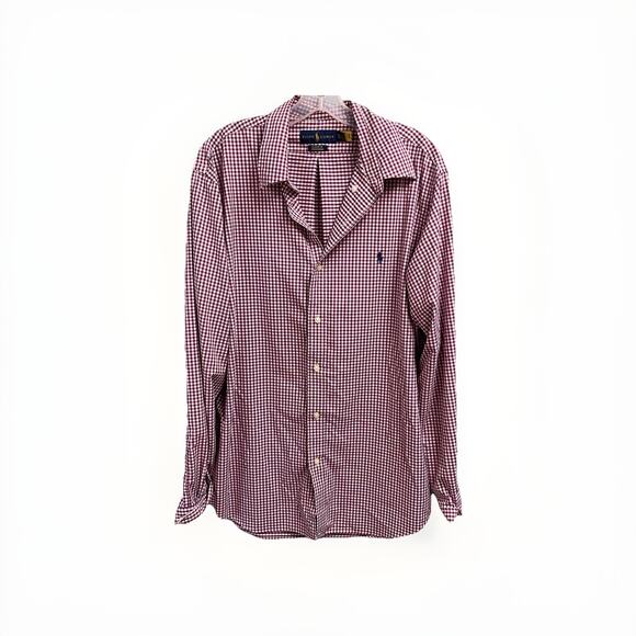 Ralph Lauren Mens Size XL Classic Fit Performance Stretch Button Down Checkered - Picture 1 of 4